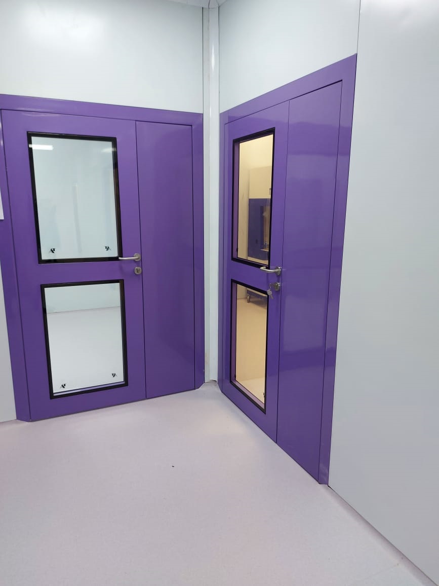 درب اتاق تمیز 2 دولنگه هم باد 2